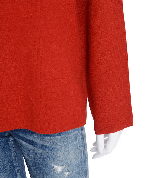 Ungrid（アングリッド）の「片畔Vネックニット（ニット/セーター・レディース・オフホワイト/ブルー/ライトグレー/キャメル/レッド/ブラック・FREE）」の14枚目の写真