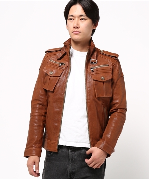 Buffalo Bobs CLASSIC ゴートフルベジタブルレザー　ライダース Buffalo Bobs（バッファローボブズ）の「CLASSIC(クラシック)ゴート