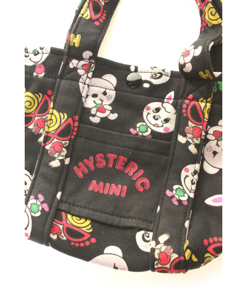 HYSTERIC MINI（ヒステリックミニ）の「CANDY MINI & PERORI トートBAG（トートバッグ・キッズ・オフホワイト/ブラック/ピンク・SMALL）」の6枚目の写真