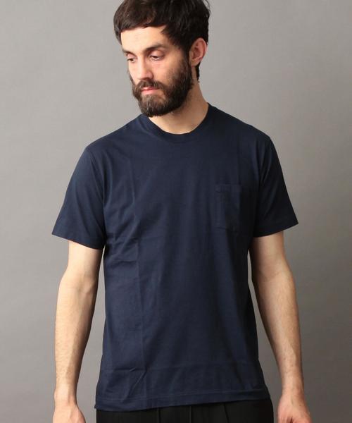 BEAUTY&YOUTH UNITED ARROWS(ビューティーアンドユースユナイテッドアローズ)の「BY チューブ 1ポケット Tシャツ-MADE IN JAPAN- :◆(Tシャツ/カットソー・メンズ・ネイビー/ホワイト/ライトブルー/グレー/シャーベット・X-LARGE/LARGE/MEDIUM/SMALL)」の4枚目の写真