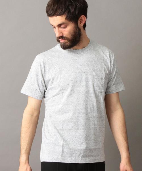 BEAUTY&YOUTH UNITED ARROWS(ビューティーアンドユースユナイテッドアローズ)の「BY チューブ 1ポケット Tシャツ-MADE IN JAPAN- :◆(Tシャツ/カットソー・メンズ・ネイビー/ホワイト/ライトブルー/グレー/シャーベット・X-LARGE/LARGE/MEDIUM/SMALL)」の1枚目の写真