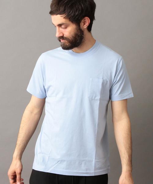 BEAUTY&YOUTH UNITED ARROWS(ビューティーアンドユースユナイテッドアローズ)の「BY チューブ 1ポケット Tシャツ-MADE IN JAPAN- :◆(Tシャツ/カットソー・メンズ・ネイビー/ホワイト/ライトブルー/グレー/シャーベット・X-LARGE/LARGE/MEDIUM/SMALL)」の3枚目の写真