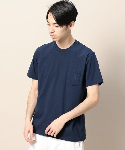 BEAUTY&YOUTH UNITED ARROWS(ビューティーアンドユースユナイテッドアローズ)の「BY チューブ 1ポケット Tシャツ-MADE IN JAPAN- :◆(Tシャツ/カットソー・メンズ・ネイビー/ホワイト/ライトブルー/グレー/シャーベット・X-LARGE/LARGE/MEDIUM/SMALL)」の15枚目の写真