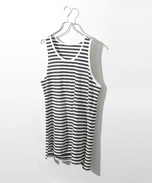 WEGO(ウィゴー)の「WEGO/リヨセルロングタンクトップ(タンクトップ・メンズ・レッド系その他5/杢グレー/ホワイト/ホワイト系その他5/オレンジ系その他6/イエロー系その他6/ブルー系その他5・MEDIUM/LARGE/SMALL)」の3枚目の写真