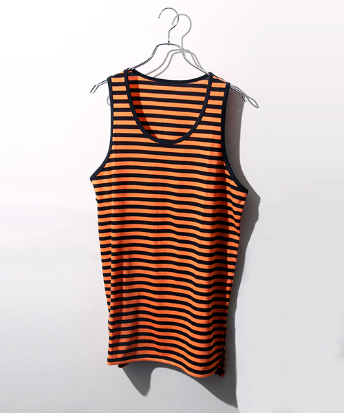 WEGO(ウィゴー)の「WEGO/リヨセルロングタンクトップ(タンクトップ・メンズ・レッド系その他5/杢グレー/ホワイト/ホワイト系その他5/オレンジ系その他6/イエロー系その他6/ブルー系その他5・MEDIUM/LARGE/SMALL)」の7枚目の写真