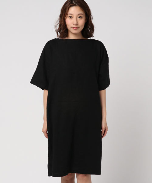 LBC（エルビーシー）の「リネンレーヨン後ろリボンワンピース        （ワンピース・レディース・ブラック/ブルー/ライトグレー・LARGE/MEDIUM）」の8枚目の写真