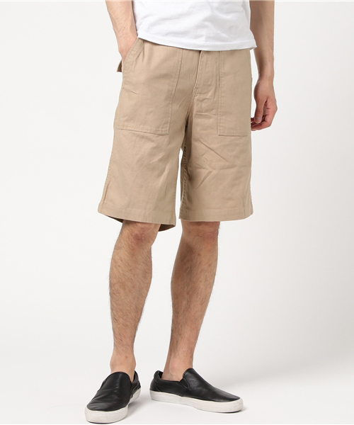 HOUSTON(ヒューストン)の「HOUSTON/ FATIGUE SHORT(その他パンツ・メンズ・オリーブドラブ/カーキ・SMALL/LARGE/X-LARGE/MEDIUM)」の1枚目の写真