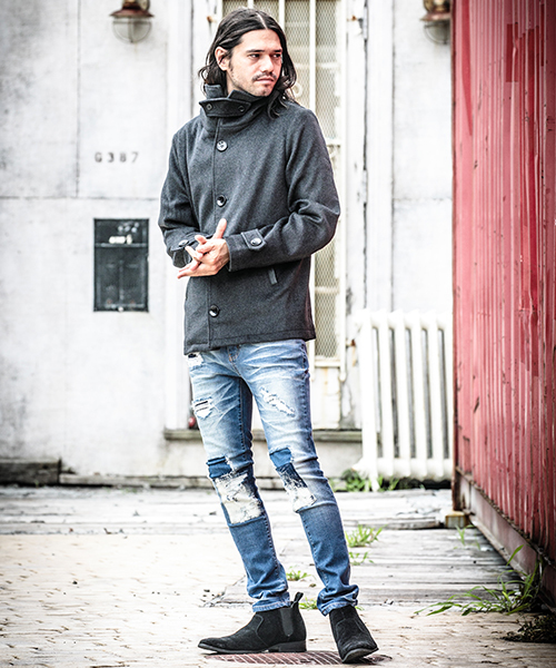 CAMBIO（カンビオ）の「mp5416-Damage Repair Skinny Denim Pants（デニムパンツ・メンズ・インディゴブルー/ブルー系その他・L/M/S）」の9枚目の写真