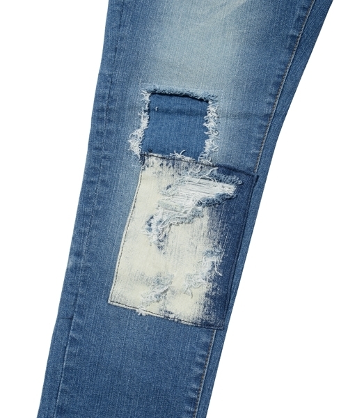CAMBIO（カンビオ）の「mp5416-Damage Repair Skinny Denim Pants（デニムパンツ・メンズ・インディゴブルー/ブルー系その他・L/M/S）」の12枚目の写真