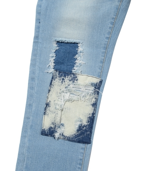 CAMBIO（カンビオ）の「mp5416-Damage Repair Skinny Denim Pants（デニムパンツ・メンズ・インディゴブルー/ブルー系その他・L/M/S）」の5枚目の写真