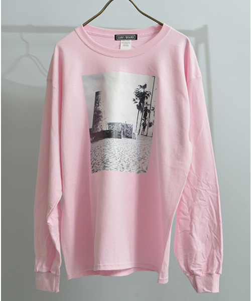 SURF/BRAND（サーフブランド）の「SURF/BRAND サーフブランド Desert SB18SS006（Tシャツ/カットソー・メンズ・ホワイト/グレー/ピンク・L/XL/M/S）」の6枚目の写真
