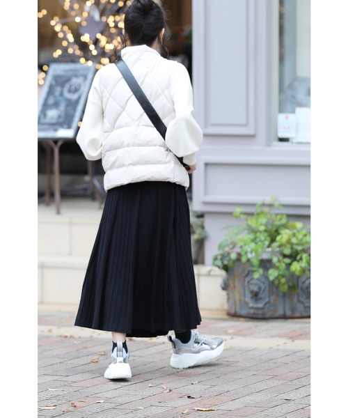 cawaii(カワイイ)の「着回し力抜群。冬の名脇役ニットスカート(スカート・レディース・グレー/ブラック/ブルー/ブラウン/アイボリー・M/XL)」の11枚目の写真