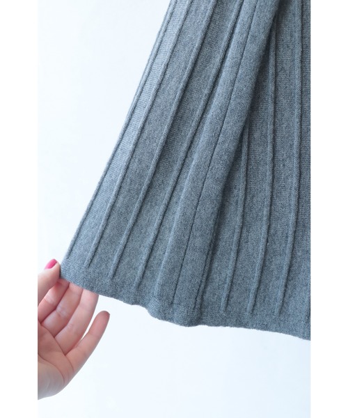 cawaii(カワイイ)の「着回し力抜群。冬の名脇役ニットスカート(スカート・レディース・グレー/ブラック/ブルー/ブラウン/アイボリー・M/XL)」の6枚目の写真