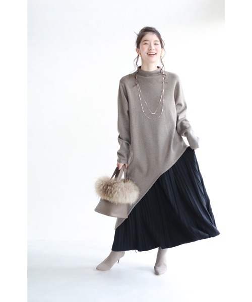 cawaii(カワイイ)の「着回し力抜群。冬の名脇役ニットスカート(スカート・レディース・グレー/ブラック/ブルー/ブラウン/アイボリー・M/XL)」の21枚目の写真