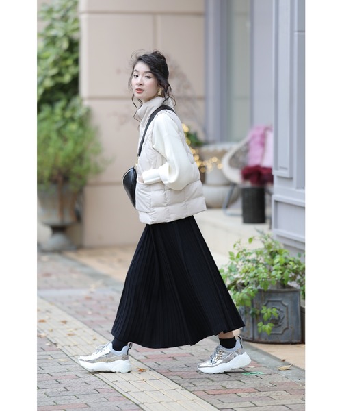 cawaii(カワイイ)の「着回し力抜群。冬の名脇役ニットスカート(スカート・レディース・グレー/ブラック/ブルー/ブラウン/アイボリー・M/XL)」の22枚目の写真