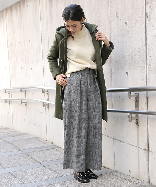 laboratory work（ラボラトリーワーク）の「グレンチェックワイドパンツ（その他パンツ・レディース・カーキ/ライトグレー/キャメル・MEDIUM）」の14枚目の写真