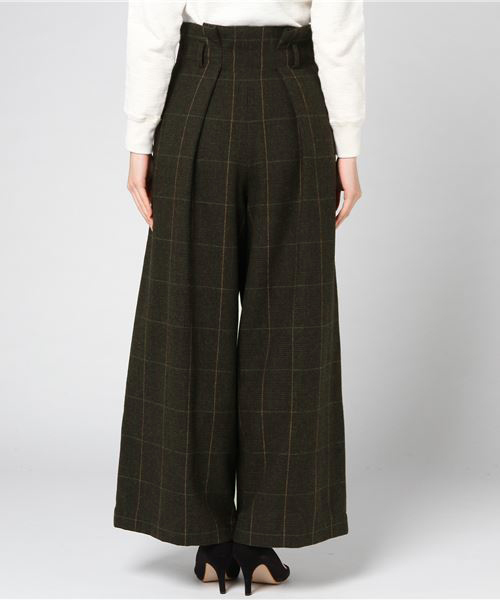 laboratory work（ラボラトリーワーク）の「グレンチェックワイドパンツ（その他パンツ・レディース・カーキ/ライトグレー/キャメル・MEDIUM）」の8枚目の写真