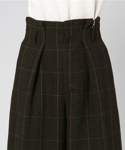 laboratory work（ラボラトリーワーク）の「グレンチェックワイドパンツ（その他パンツ・レディース・カーキ/ライトグレー/キャメル・MEDIUM）」の5枚目の写真