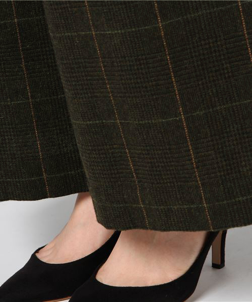 laboratory work（ラボラトリーワーク）の「グレンチェックワイドパンツ（その他パンツ・レディース・カーキ/ライトグレー/キャメル・MEDIUM）」の9枚目の写真