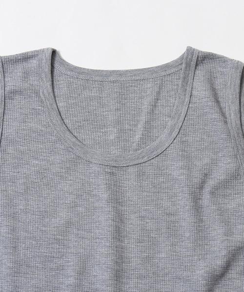 coen（コーエン）の「(吸水速乾)ワッフルレイヤードタンクトップ（タンクトップ・メンズ・ホワイト/グレー・X-LARGE/MEDIUM/SMALL/LARGE）」の10枚目の写真