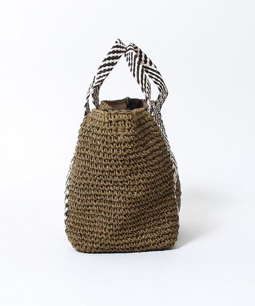 coen（コーエン）の「2WAY ペーパートートバッグＬ（かごバッグ・レディース・ダークブラウン/ベージュ・FREE）」の18枚目の写真