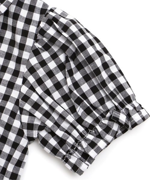 apres les cours（アプレレクール）の「チェック＆ストライプビスチェ付きブラウス（シャツ/ブラウス・キッズ・ストライプ/チェック・100/120/90/140/80/110/130）」の4枚目の写真