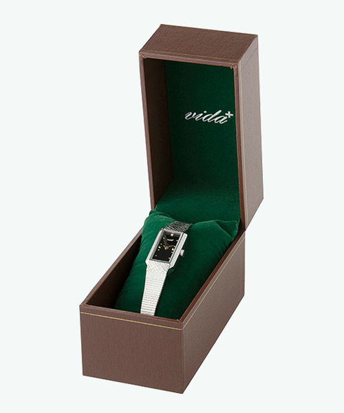 VIDA+(ヴィーダプラス)の「ヴィーダプラス VIDA+ / Rectabgular SV(アナログ腕時計・レディース・アイボリー/ピンク/ブラック/ネイビー・FREE)」の8枚目の写真