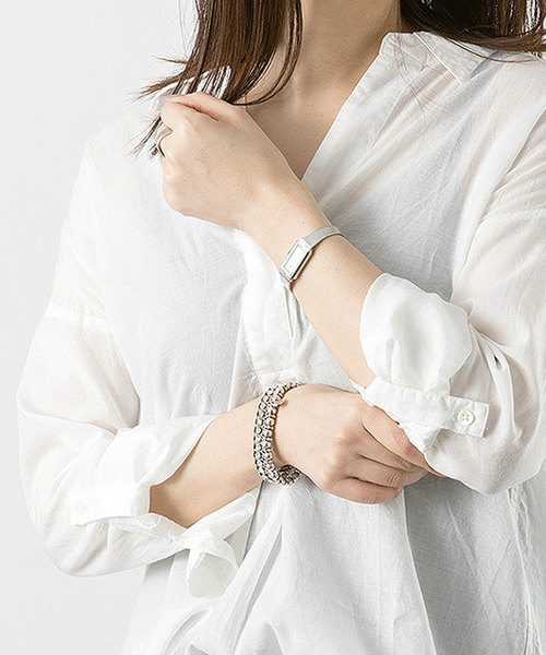 VIDA+(ヴィーダプラス)の「ヴィーダプラス VIDA+ / Rectabgular SV(アナログ腕時計・レディース・アイボリー/ピンク/ブラック/ネイビー・FREE)」の12枚目の写真