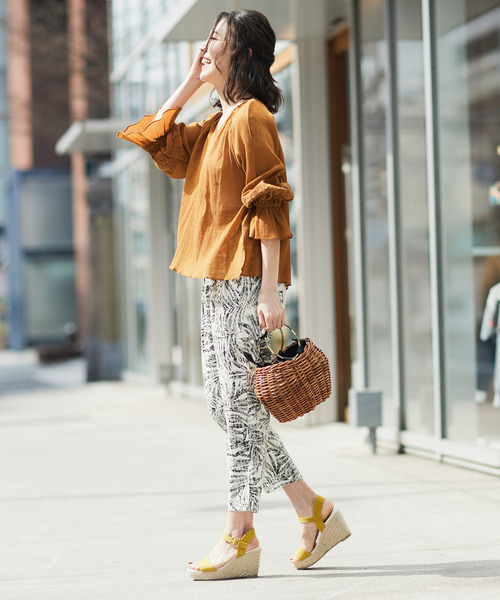 RIVE DROITE（リヴドロワ）の「楊柳レースブラウス（シャツ/ブラウス・レディース・レッド/ブロンズ・FREE）」の7枚目の写真