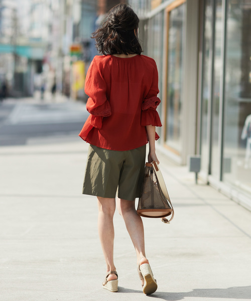 RIVE DROITE（リヴドロワ）の「楊柳レースブラウス（シャツ/ブラウス・レディース・レッド/ブロンズ・FREE）」の13枚目の写真