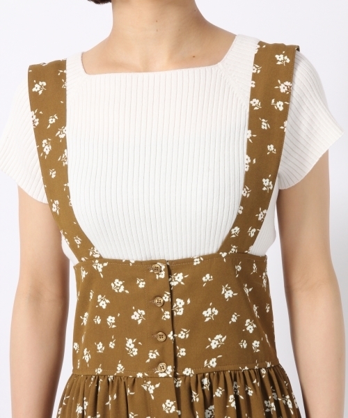 LOWRYS FARM（ローリーズファーム）の「ハナガラハイウエストジャンスカ　795290（ワンピース・レディース・ブラウン/ブルー・MEDIUM/LARGE）」の12枚目の写真