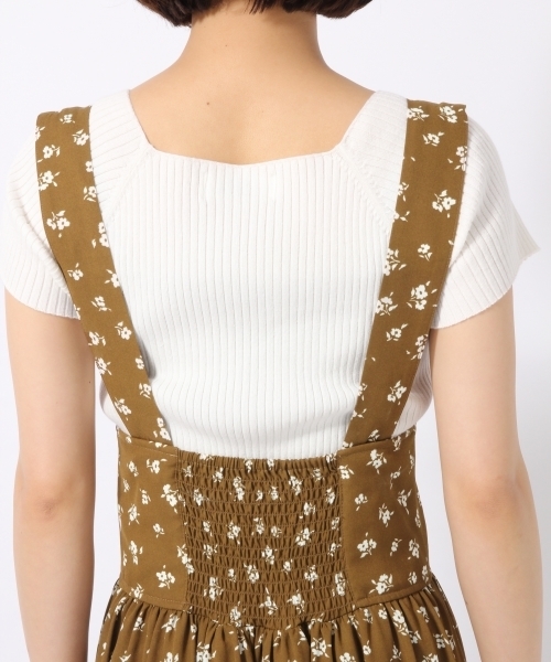 LOWRYS FARM（ローリーズファーム）の「ハナガラハイウエストジャンスカ　795290（ワンピース・レディース・ブラウン/ブルー・MEDIUM/LARGE）」の9枚目の写真