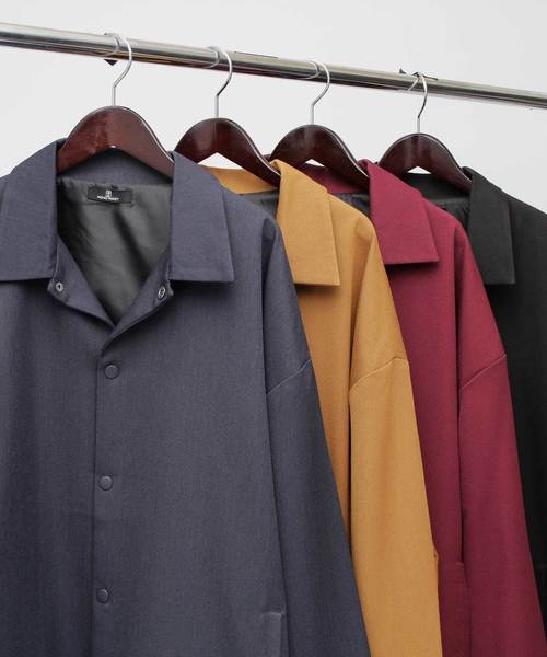 MONO-MART（モノマート）の「T/R ストレッチ スーツ地 スーパービッグ コーチジャケット（その他アウター・メンズ・ブラック/ネイビー/ボルドー/キャメル/グレー系その他/ベージュ系その他/ベージュ系その他2/チャコール/ブラウン・FREE）」の10枚目の写真