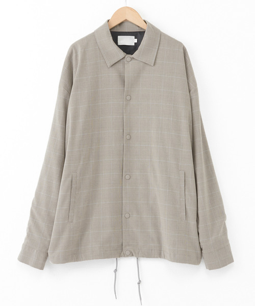 MONO-MART（モノマート）の「T/R ストレッチ スーツ地 スーパービッグ コーチジャケット（その他アウター・メンズ・ブラック/ネイビー/ボルドー/キャメル/グレー系その他/ベージュ系その他/ベージュ系その他2/チャコール/ブラウン・FREE）」の12枚目の写真