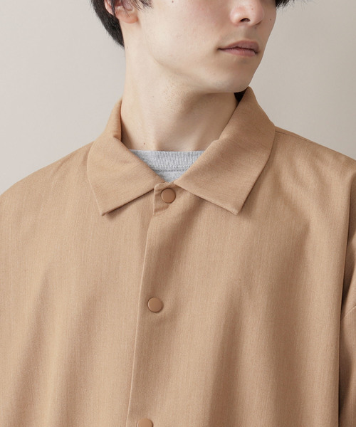 MONO-MART（モノマート）の「T/R ストレッチ スーツ地 スーパービッグ コーチジャケット（その他アウター・メンズ・ブラック/ネイビー/ボルドー/キャメル/グレー系その他/ベージュ系その他/ベージュ系その他2/チャコール/ブラウン・FREE）」の19枚目の写真