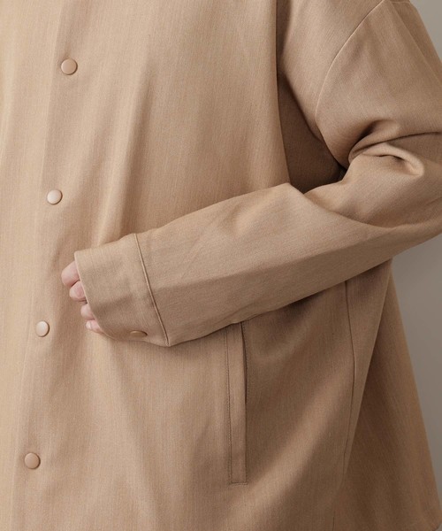 MONO-MART（モノマート）の「T/R ストレッチ スーツ地 スーパービッグ コーチジャケット（その他アウター・メンズ・ブラック/ネイビー/ボルドー/キャメル/グレー系その他/ベージュ系その他/ベージュ系その他2/チャコール/ブラウン・FREE）」の20枚目の写真