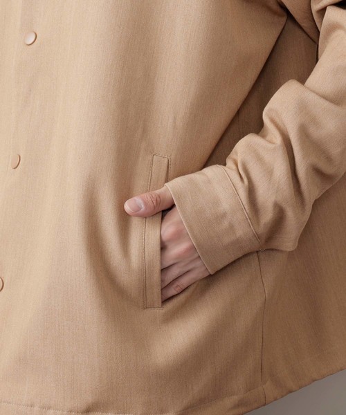 MONO-MART（モノマート）の「T/R ストレッチ スーツ地 スーパービッグ コーチジャケット（その他アウター・メンズ・ブラック/ネイビー/ボルドー/キャメル/グレー系その他/ベージュ系その他/ベージュ系その他2/チャコール/ブラウン・FREE）」の21枚目の写真