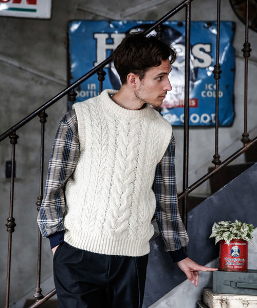 MR.OLIVE（ミスターオリーブ）の「NORDIC WOOL LOW GAUGE KNIT / ARAN 