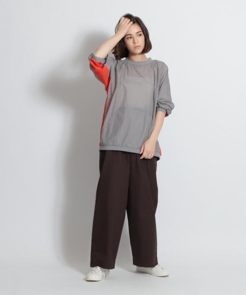 niko and...(ニコアンド)の「袖パフツートンプルオーバー(Tシャツ/カットソー・レディース・ブラック/グレー/グリーン・FREE)」の5枚目の写真