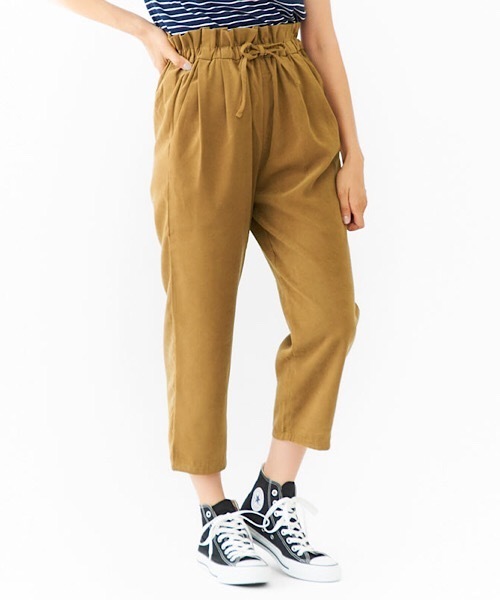 flower（フラワー）の「ビターテーパードパンツ（その他パンツ・レディース・ブラウン/グレー/ピンク/マスタード・FREE）」の3枚目の写真