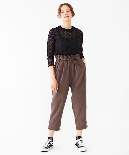 flower（フラワー）の「ビターテーパードパンツ（その他パンツ・レディース・ブラウン/グレー/ピンク/マスタード・FREE）」の11枚目の写真