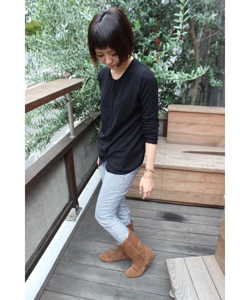 LE TALON（ルタロン）の「5CM インヒールミドル（ブーツ・レディース・ウッド/ブラック/チャコールグレー・38/37.5/36.5/35.5）」の13枚目の写真