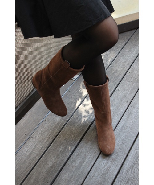 LE TALON（ルタロン）の「5CM インヒールミドル（ブーツ・レディース・ウッド/ブラック/チャコールグレー・38/37.5/36.5/35.5）」の11枚目の写真