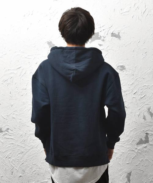 MinoriTY（マイノリティ）の「ハーフZIPあったか裏起毛パーカー（パーカー・メンズ・ブラック/ネイビー/杢グレー・M/L）」の4枚目の写真