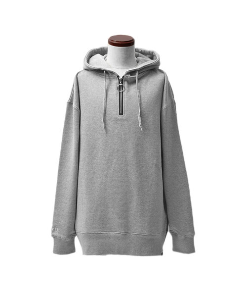 MinoriTY（マイノリティ）の「ハーフZIPあったか裏起毛パーカー（パーカー・メンズ・ブラック/ネイビー/杢グレー・M/L）」の6枚目の写真