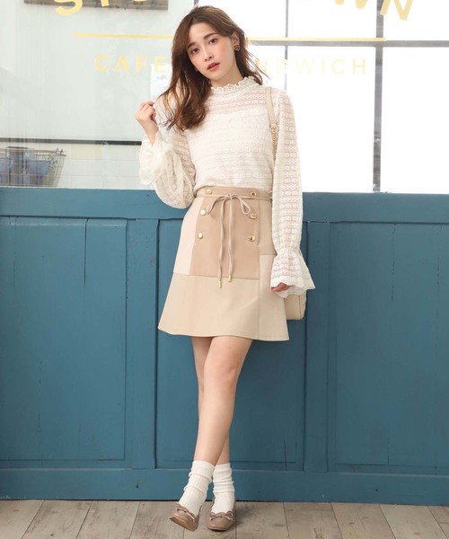 one after another NICE CLAUP（ワンアフターアナザーナイスクラップ）の「フラワーレース トップス（Tシャツ/カットソー・レディース・アイボリー/オフホワイト/モカ・FREE）」の20枚目の写真