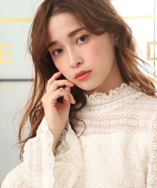 one after another NICE CLAUP（ワンアフターアナザーナイスクラップ）の「フラワーレース トップス（Tシャツ/カットソー・レディース・アイボリー/オフホワイト/モカ・FREE）」の9枚目の写真