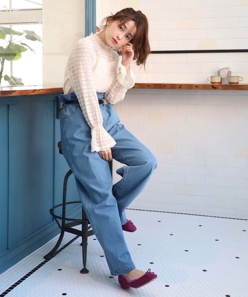 one after another NICE CLAUP（ワンアフターアナザーナイスクラップ）の「フラワーレース トップス（Tシャツ/カットソー・レディース・アイボリー/オフホワイト/モカ・FREE）」の17枚目の写真