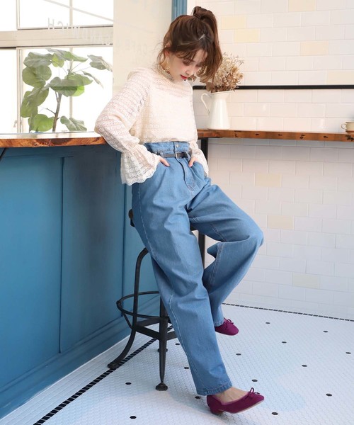 one after another NICE CLAUP（ワンアフターアナザーナイスクラップ）の「フラワーレース トップス（Tシャツ/カットソー・レディース・アイボリー/オフホワイト/モカ・FREE）」の10枚目の写真