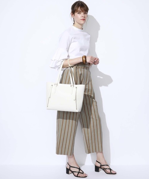 TOPKAPI（トプカピ）の「スプリットレザージップポケットA4トートバッグ（トートバッグ・レディース・ホワイト/キャメル/ブラック・FREE）」の4枚目の写真